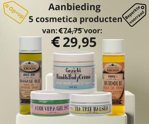 Aanbieding Cosmetica pakket 5 Ambachtskroon producten van, Sport en Fitness, Gezondheidsproducten en Wellness, Verzenden