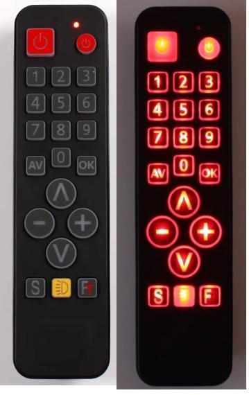 Afstandsbediening senioren met verlichting, Audio, Tv en Foto, Afstandsbedieningen, Origineel, Nieuw, Ophalen of Verzenden