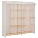 vidaXL Kledingkast 173x40x170 cm stof wit, Huis en Inrichting, Kasten | Kledingkasten, Verzenden, Nieuw
