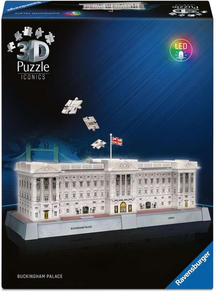 Iconics 3D Puzzel - Buckingham Palace with Light (216, Hobby en Vrije tijd, Denksport en Puzzels, Nieuw, Verzenden
