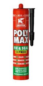 Griffon polymax fix seal express 425 gr, zwart, Verzenden, Nieuw