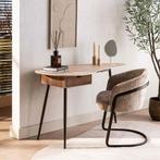 *WOONWINKEL* Kaptafel Met Travertinlook Blad, Huis en Inrichting, Tafels | Sidetables, Verzenden, Nieuw