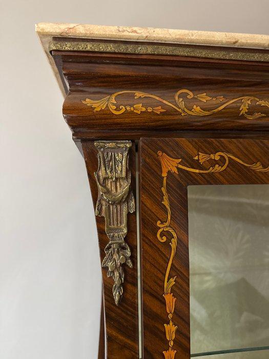 Vitrinekast - Brons, Glas, Hout, Marmer, Antiek en Kunst, Curiosa en Brocante