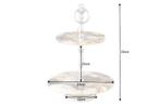 Decoratieve taartstandaard NOBLE 35cm zilveren edelsteen, Ophalen of Verzenden, Nieuw