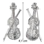 Alista Metalen Broche met Strass Viool, Verzenden, Nieuw