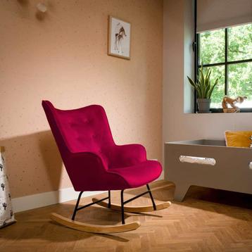 Aemely® Schommelstoel Steerne - Bordeaux Rood Velvet, Blan beschikbaar voor biedingen