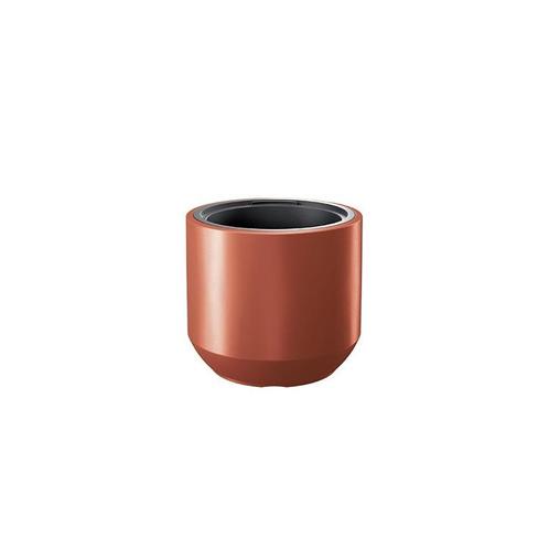 Cilinder bloempot ‘Solid’ |  Koper | 40 cm | binnen & buiten, Tuin en Terras, Bloempotten, Nieuw, 40 cm of meer, Kunststof, Rond