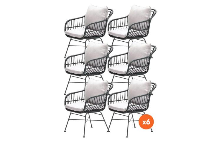 Set van 6 - Garden Impressions Margriet tuinstoel -, Tuin en Terras, Tuinsets en Loungesets, Nieuw, Overige materialen, Verzenden