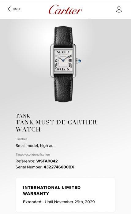 Cartier - Tank Must - Zonder Minimumprijs - 4322 - Unisex -, Sieraden, Tassen en Uiterlijk, Horloges | Heren