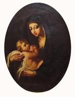 Escuela de Granada (XVII) - Virgen con el niño, Antiek en Kunst, Kunst | Schilderijen | Klassiek