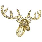 vidaXL Rendier trek slede met 140 LED Warmwit 60 cm Rattan, Diversen, Kerst, Verzenden, Nieuw