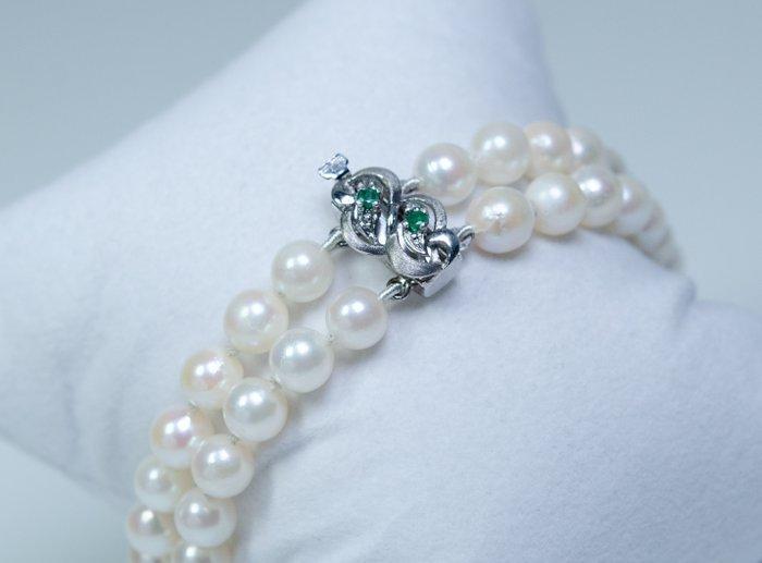 Zonder Minimumprijs - Armband 925 zilver - Ø 6-6,5 mm Akoya, Sieraden, Tassen en Uiterlijk, Armbanden