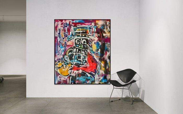 Timo Wedell - Straßenmusiker like Basquiat - XXL, Antiek en Kunst, Kunst | Schilderijen | Modern
