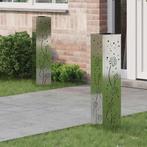 vidaXL Solar LED Pad Licht 2 pcs Roestig Gegalvaniseerd, Verzenden, Nieuw, Zonne-energie