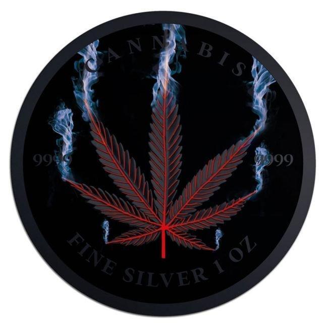 Tsjaad. 5000 Francs 2024 1 oz Chad Cannabis Smoke Black, Postzegels en Munten, Edelmetalen en Baren