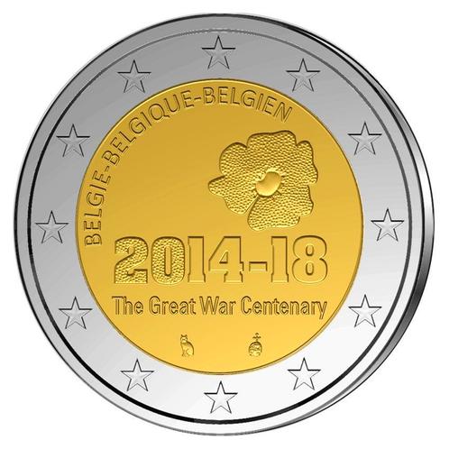 België 2 Euro WW I 2014 UNC, Postzegels en Munten, Munten | Europa | Euromunten, Verzenden