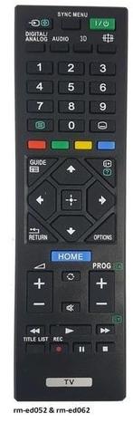 Afstandsbediening Sony RM-ED062 rm-ed054, Audio, Tv en Foto, Afstandsbedieningen, Ophalen of Verzenden, Nieuw, Universeel, Tv