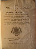 Claude Serres - Les institutions du droit françois, suivant, Antiek en Kunst