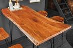 Massief houten bartafel MAMMUT 140 cm natuurlijke acaciaboom, Ophalen of Verzenden, Nieuw