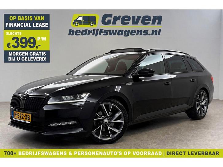 Škoda Superb 1.5 TSI 150PK ACT Sportline Business Pano LED, Auto's, Skoda, Te koop, Automaat, Financial lease, Benzine, Zwart