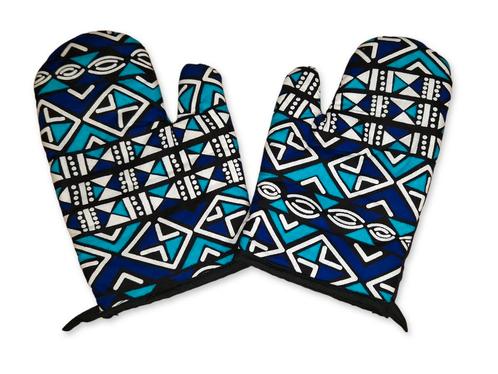 Ovenwanten met Afrikaanse print - LABADJA Bogolan print, Huis en Inrichting, Keuken | Keukenbenodigdheden, Nieuw, Ophalen of Verzenden
