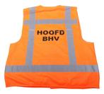 Veiligheidsvest Hoofd BHV fluo oranje met opdruk BHV - in, Verzenden