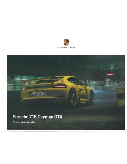 2020 PORSCHE 718 CAYMAN GT4 HARDCOVER BROCHURE POOLS, Boeken, Auto's | Folders en Tijdschriften, Porsche