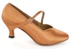 Dames ballroom dansschoenen in huidkleurig satijn met een sc, Sport en Fitness, Dansen, Ophalen of Verzenden, Nieuw, Schoenen