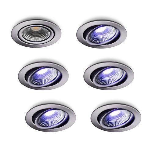 Ledisons LED-inbouwspot Vivaro RVS 5W IP54 RGBWW Zigbee, Huis en Inrichting, Lampen | Spots