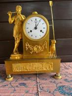 Figurale pendule, Slingerklok Empire Brons - 1800-1850, Antiek en Kunst, Antiek | Klokken