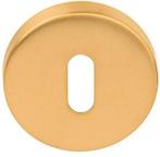 Sleutelplaatje Rond D10 PVD Mat Goud, Doe-het-zelf en Verbouw, Hang- en Sluitwerk, Ophalen of Verzenden, Nieuw