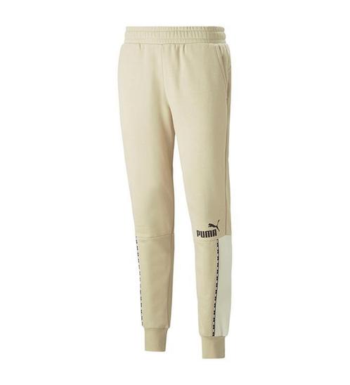 -50% Puma  Puma Ess block x tape sweatpants 673343-88  maat, Kleding | Heren, Broeken en Pantalons, Bruin, Nieuw, Verzenden