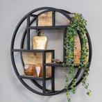 Wandrek Emma ø 75 cm, staal + Mangohout, Huis en Inrichting, Woonaccessoires | Wandplanken en Boekenplanken, Ophalen of Verzenden