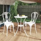 vidaXL 3-delige Bistroset gietaluminium wit, Tuin en Terras, Tuinsets en Loungesets, Verzenden, Nieuw, Aluminium