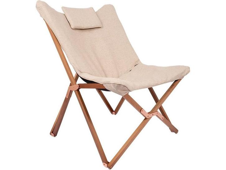 Bo-Camp Bloomsbury - Relaxstoel - Inklapbaar - Beige, Caravans en Kamperen, Kampeermeubelen, Zo goed als nieuw, Verzenden
