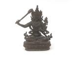 Bronzen manjushri bodhisattva, vermoedelijk India, 20e eeuw, Antiek en Kunst