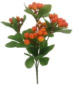 Bessentak Oranje Kunstbloem 32 cm per stuk, Ophalen of Verzenden, Nieuw