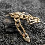 18 Krt. Gouden Figaro schakel armband | 19 cm, Sieraden, Tassen en Uiterlijk, Armbanden, Ophalen of Verzenden, Gebruikt, Overige kleuren