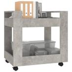 Bureaukastje 60x45x60 cm bewerkt hout betongrijs, Huis en Inrichting, Verzenden, Nieuw