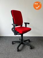 Ahrend 230 - Hoge rug  - Rode stoffering - Zwart voetkruis, Werkplek, Ophalen of Verzenden, Gebruikt, Stoel