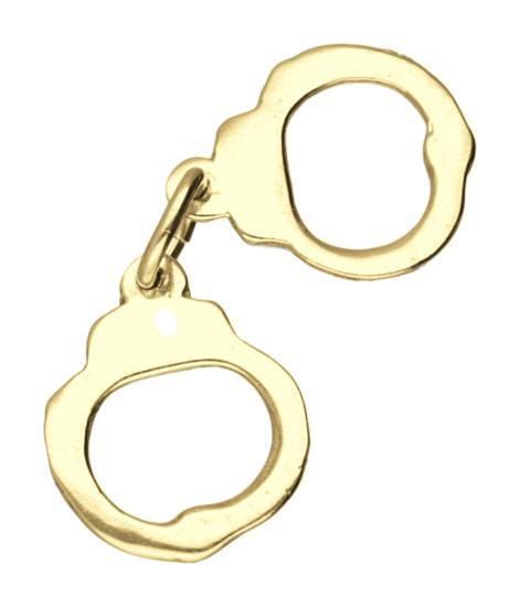 Gouden Handboeien los middel ketting hanger, Sieraden, Tassen en Uiterlijk, Kettinghangers, Verzenden