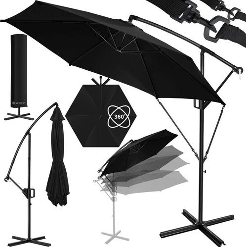 KESSER® Zweefparasol met voet  - Ø3,5m - 360° Draaibaar  - Z, Tuin en Terras, Tuinmeubel-accessoires, Nieuw, Verzenden