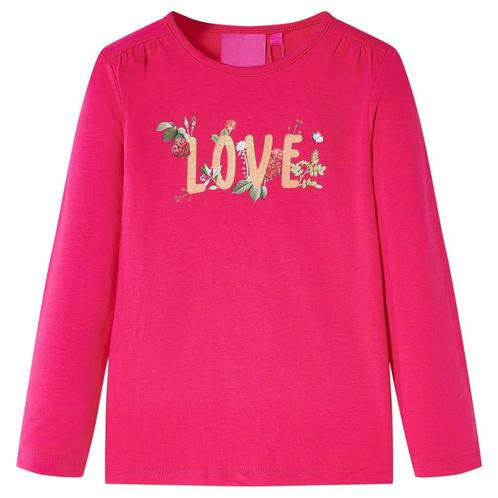vidaXL Kindershirt met lange mouwen 140 felroze, Kinderen en Baby's, Kinderkleding | Overige, Nieuw, Verzenden