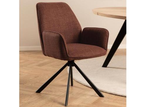 Outlet prijs: Eetkamerstoel Glenda - Stof Oranje, Huis en Inrichting, Stoelen, Verzenden