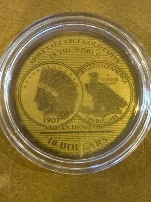 Salomonseilanden. 10 Dollars 2019 Indian Head 1907, 1/100 Oz, Postzegels en Munten, Munten | Europa | Niet-Euromunten