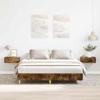 vidaXL Bedframe zonder matras 150x200 cm spaanplaat gerookt, Bruin, Verzenden, Overige maten, 200 cm