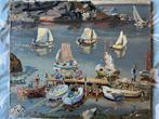 Europese school (XX) - Haven met zeilbootjes.