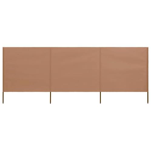 vidaXL Windscherm 3-panelen 400x160 cm stof taupe, Tuin en Terras, Zonneschermen, Nieuw, Verzenden