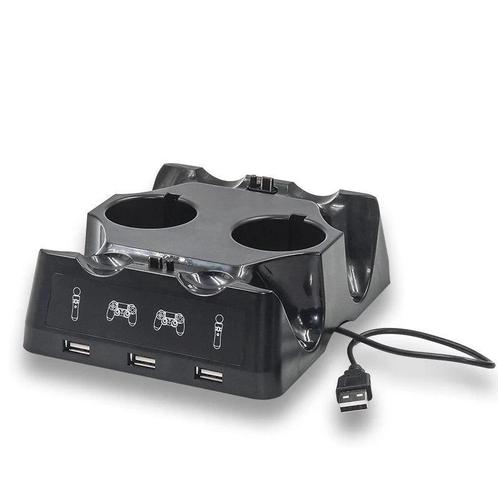 Oplaadstation voor 2x Playstation 4 Controller + Move Contro, Spelcomputers en Games, Spelcomputers | Sony PlayStation Consoles | Accessoires