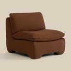 *WOONWINKEL* Retro Fauteuil Bruin Boucle Stof, Huis en Inrichting, Fauteuils, Verzenden, Nieuw, Stof